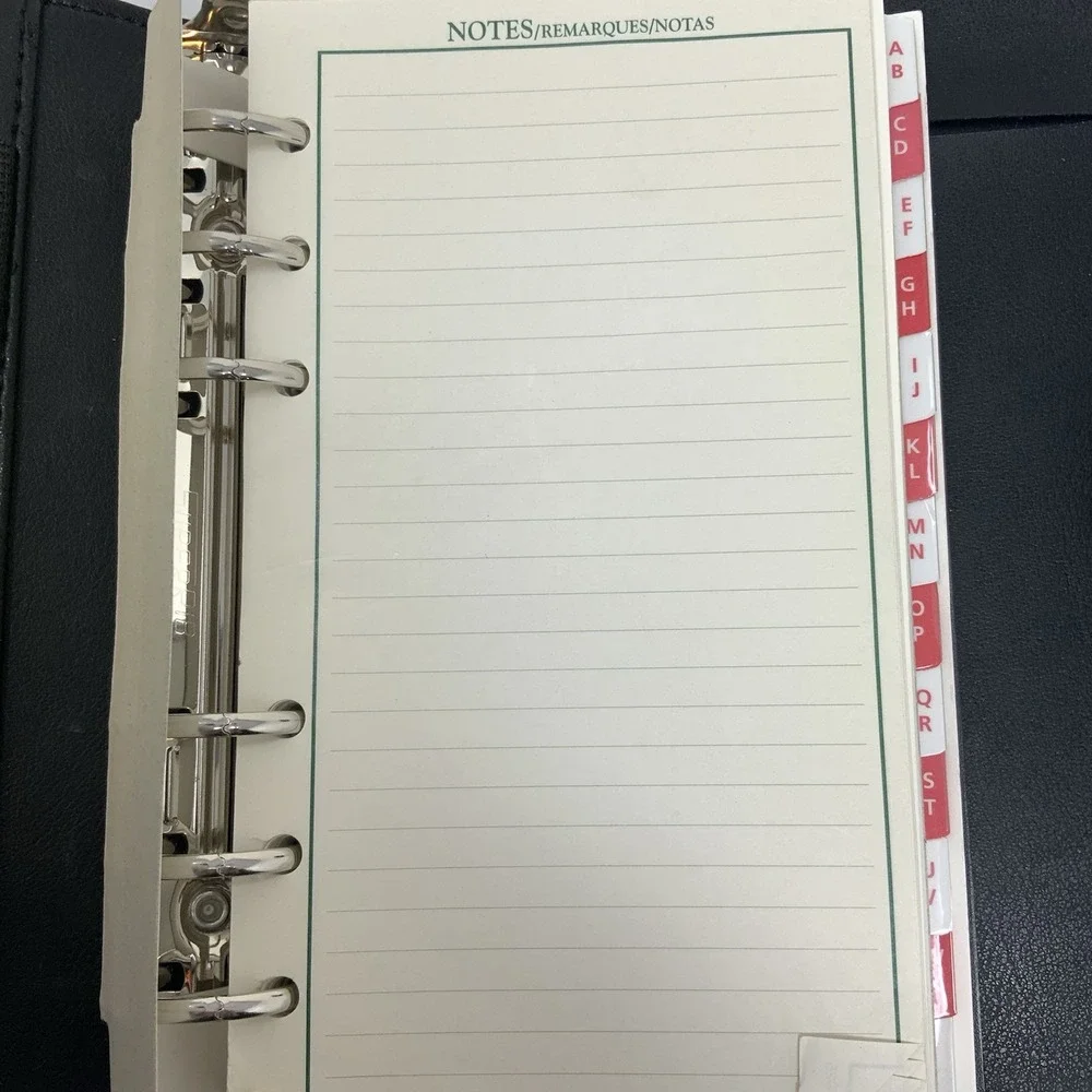 Franklin Covey 365 6-Ring Monthly Weekly‎ Organizer Planner Rust Black Canvass